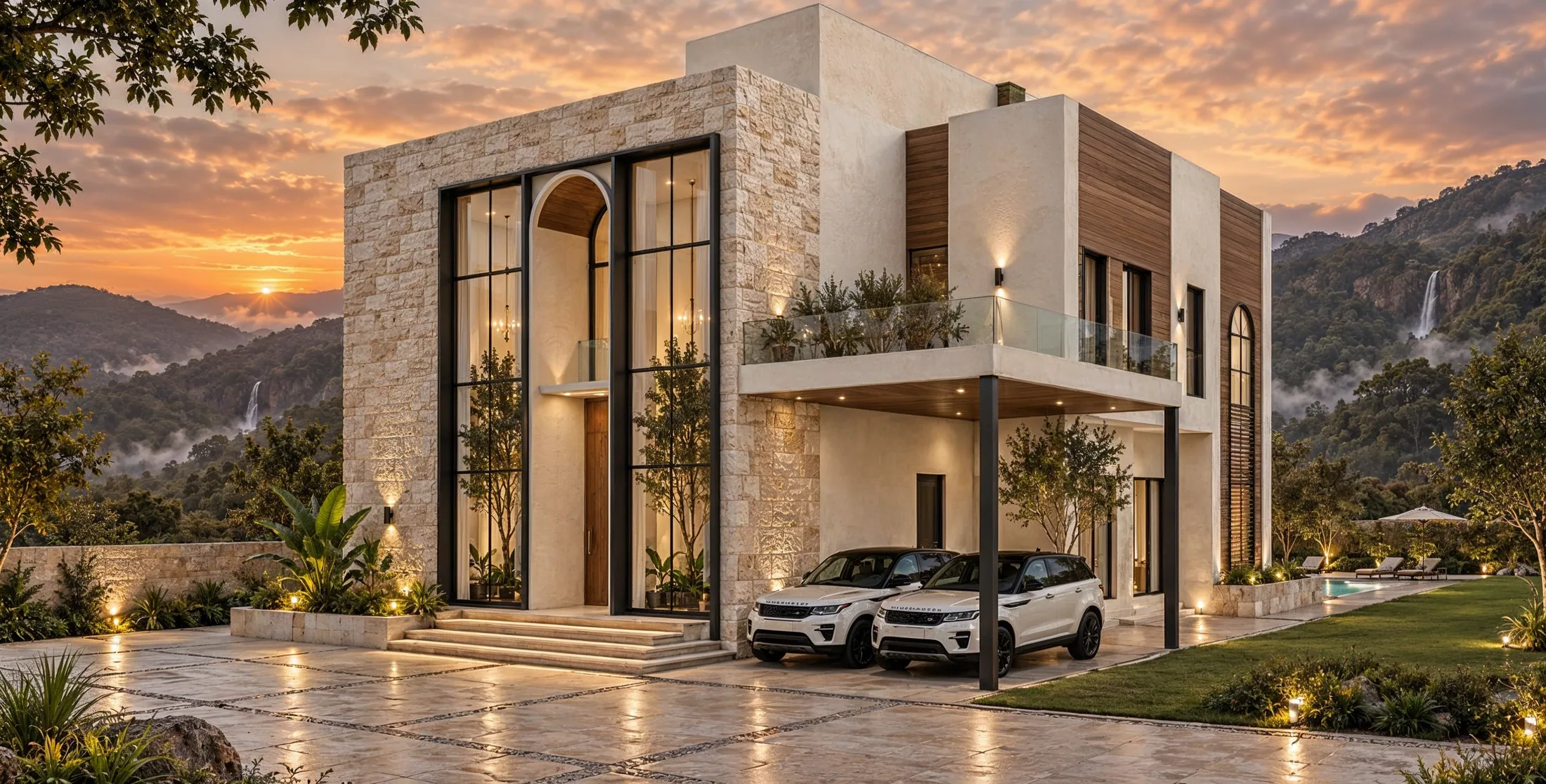 Facade in sandstone